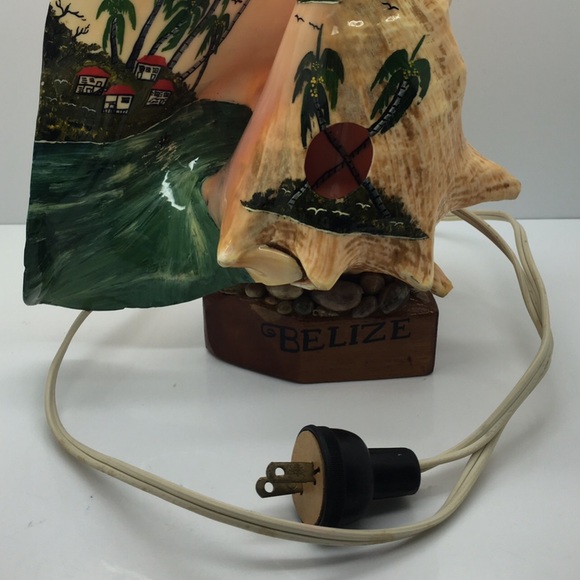 CONCH SHELL LIGHT HandPainted TIKI Bar Post WWII VERY RARE Vintage Working Lite! - Picture 4 of 16